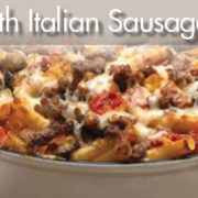 Recipe for Baked Ziti and Sausage with Eggplant